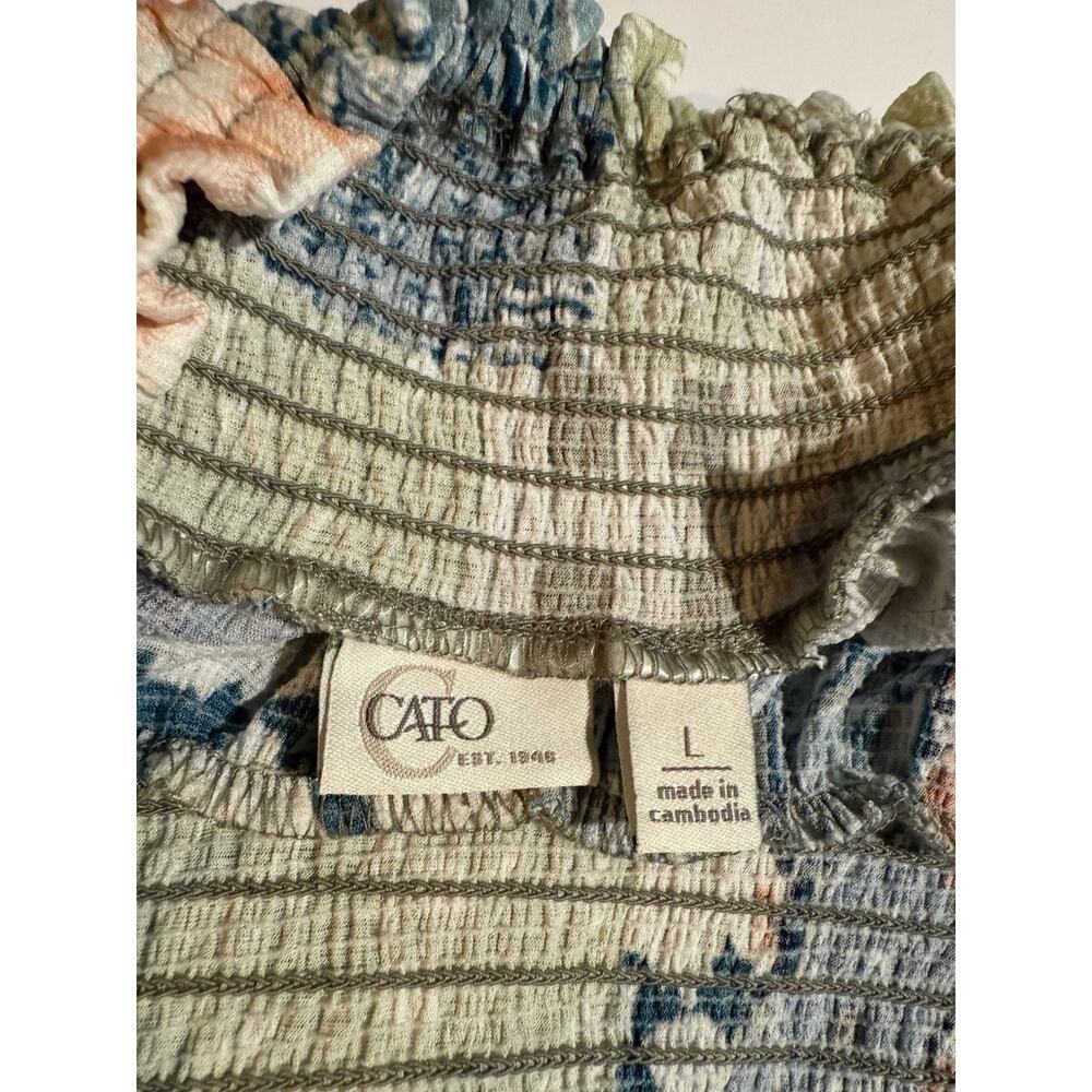 Cato Patchwork Button Front Maxi Skirt Size L Boh… - image 5